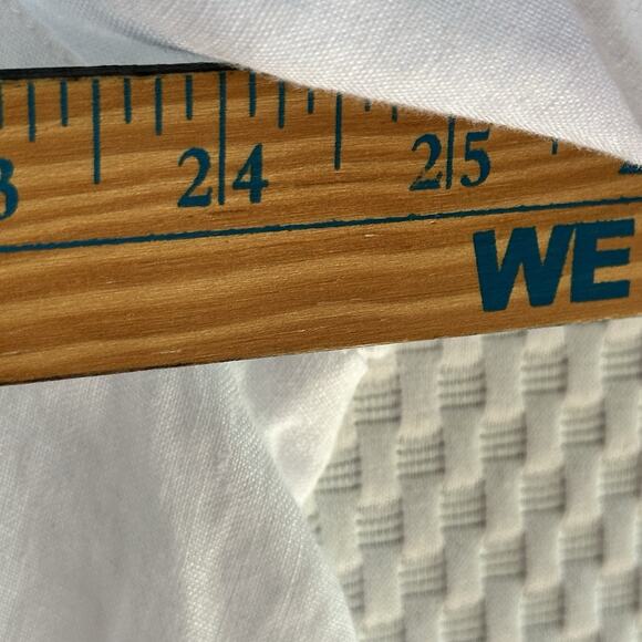 J JILL LOVE LINEN BUTTON FRONT TAB SLEEVE TUNIC BLOUSE WHITE 2x Cruise Vacation - Picture 8 of 9